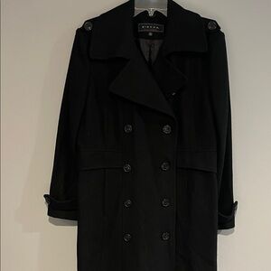 Giacca Black Double-Breasted Women's Coat XL  new without tags